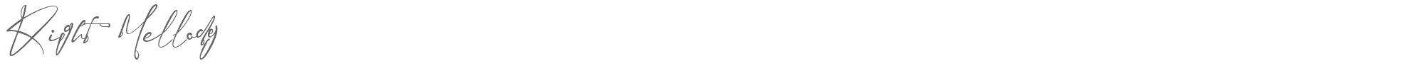 Sample characters Right  Mellody Font